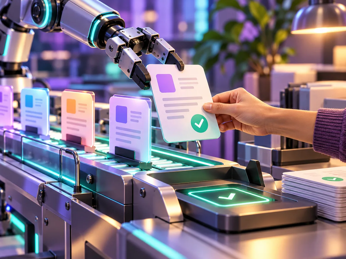 Human review of a document at a clearly defined automation checkpoint