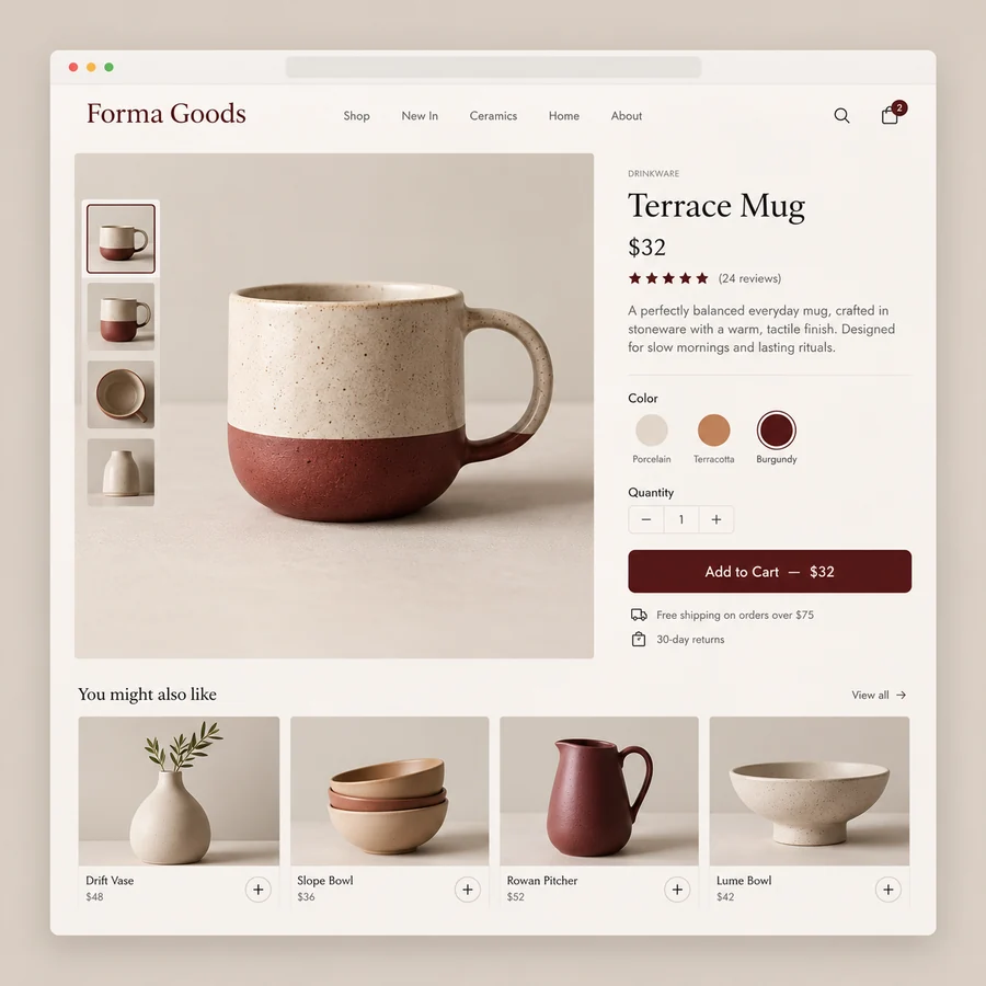 Forma Goods product design overview