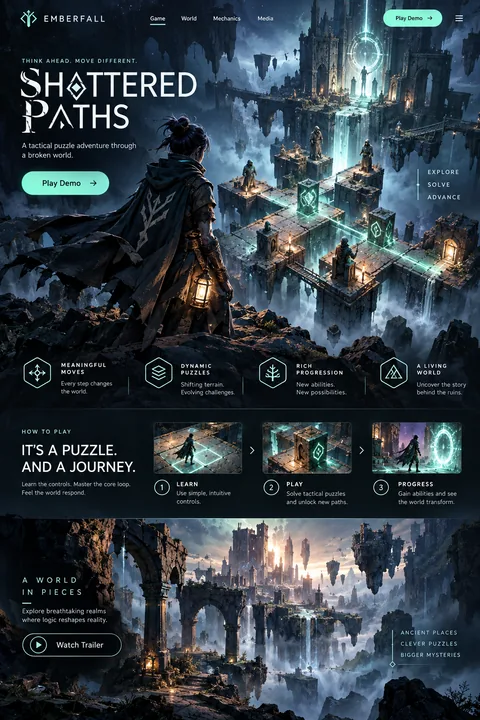Original tactical puzzle interface concept illustrating game development