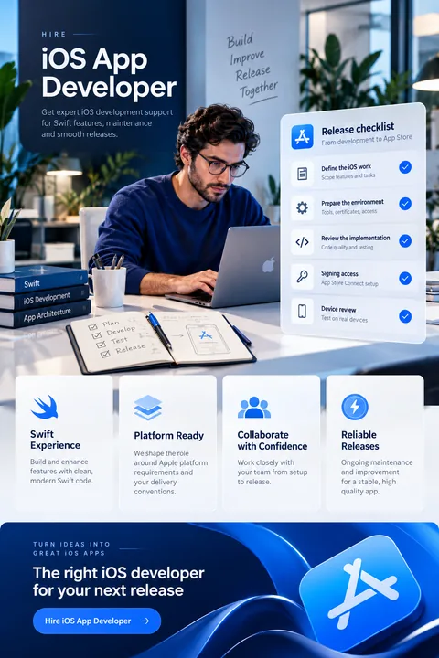 Original release checklist interface concept illustrating hire ios app developer